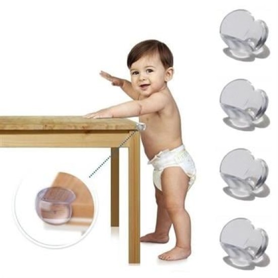 BUFFER® Bebek Çocuk Yumuşak ve Esnek Dairesel Şeffaf Yapışkanlı Güvenlik Köşe Koruyucu (4 Adet) BUFFER® Bebek Çocuk Yumuşak ve Esnek Dairesel Şeffaf Yapışkanlı Güvenlik Köşe Koruyucu (4 Adet)