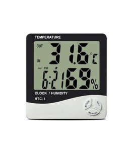 BUFFER® Bebek Odası Masaüstü Dijital Termometre Nem Ölçer Higrometre Saat