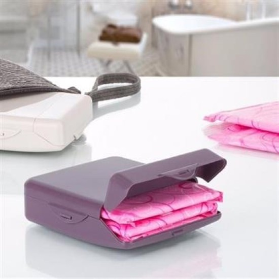 BUFFER® Çanta İçi Hijyenik Gizli Kilit Kapaklı Ped Saklama Taşıma Kutusu BUFFER® Çanta İçi Hijyenik Gizli Kilit Kapaklı Ped Saklama Taşıma Kutusu