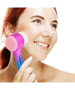 BUFFER® Çift İşlevli Renkli Cilt Yüz Temizleme Fırçası Peeling Masaj Etkili Gözenek Temizleyici Alet