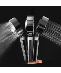 BUFFER® Çift Taraflı Yüksek Basınç Su Akıtan Şampuan Hazneli Duş Başlığı