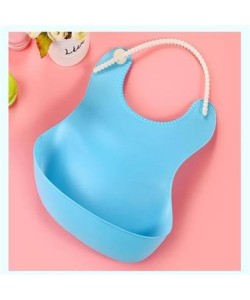 BUFFER® Çocuk Bebek Mama Önlüğü Dökülme Engelleyici Bükülebilir Mavi