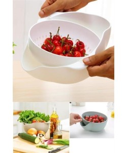 BUFFER® Çok Amaçlı 360 Derece Dönebilir Pratik Hazneli Mutfak Süzgeç Elek