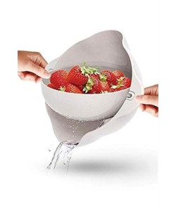 BUFFER® Çok Amaçlı 360 Derece Dönebilir Pratik Hazneli Mutfak Süzgeç Elek BUFFER® Çok Amaçlı 360 Derece Dönebilir Pratik Hazneli Mutfak Süzgeç Elek