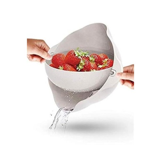 BUFFER® Çok Amaçlı 360 Derece Dönebilir Pratik Hazneli Mutfak Süzgeç Elek BUFFER® Çok Amaçlı 360 Derece Dönebilir Pratik Hazneli Mutfak Süzgeç Elek