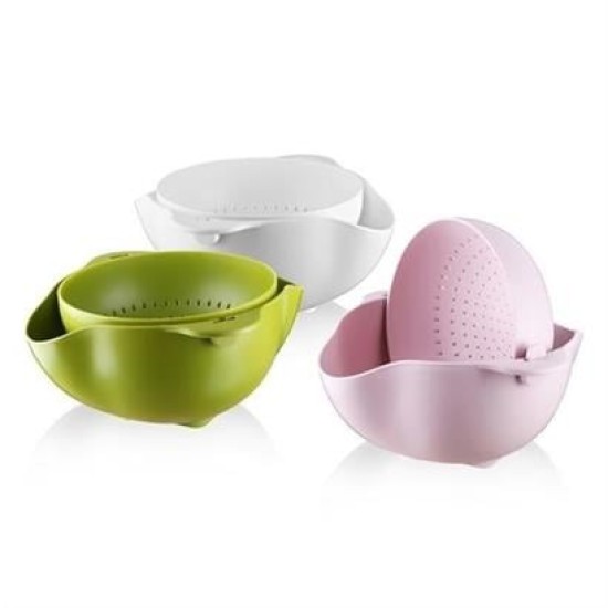 BUFFER® Çok Amaçlı 360 Derece Dönebilir Pratik Hazneli Mutfak Süzgeç Elek BUFFER® Çok Amaçlı 360 Derece Dönebilir Pratik Hazneli Mutfak Süzgeç Elek