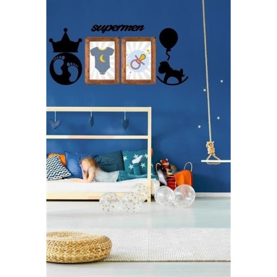 BUFFER® DECO103 Supermen Dekoratif Duvar Süsü Tablo Aksesuar Ahşap Tasarım Hediye Pano Sticker Seti BUFFER® DECO103 Supermen Dekoratif Duvar Süsü Tablo Aksesuar Ahşap Tasarım Hediye Pano Sticker Seti