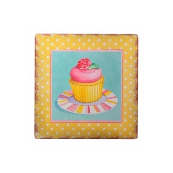 BUFFER® Decotown Duvar Panosu 40*40 Cup Cake Muffin Motifli Duvar Süsü BUFFER® Decotown Duvar Panosu 40*40 Cup Cake Muffin Motifli Duvar Süsü