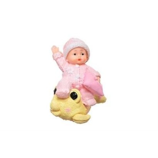 BUFFER® Decotown Hediyelik Sevimli Pembe Bebek Biblo Polyester Süs Eşyası BUFFER® Decotown Hediyelik Sevimli Pembe Bebek Biblo Polyester Süs Eşyası