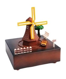 BUFFER® Dekoratif Mandallı Kurmalı Hareketli Arabalı Sesli Değirmen Müzik Kutusu BUFFER® Dekoratif Mandallı Kurmalı Hareketli Arabalı Sesli Değirmen Müzik Kutusu