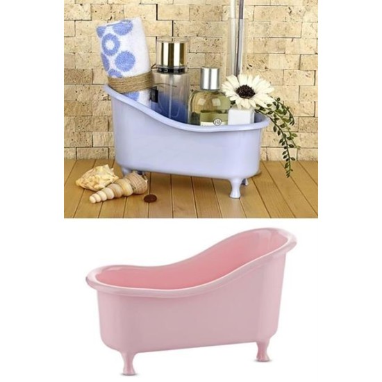 BUFFER® Dekoratif Mini Küvet Şeklinde Çok Amaçlı Banyo Düzenleyici Sepet BUFFER® Dekoratif Mini Küvet Şeklinde Çok Amaçlı Banyo Düzenleyici Sepet