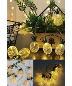 BUFFER® Dekoratif Pilli Pineapple Ananas Pilli Şerit Led Işık (1 Metre) BUFFER® Dekoratif Pilli Pineapple Ananas Pilli Şerit Led Işık (1 Metre)