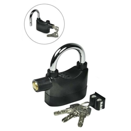 BUFFER® Desibel Siyah Alarmlı Çok Fonksiyonlu Ekstra Güvenlikli Kare Asma Dolap Kilidi BUFFER® Desibel Siyah Alarmlı Çok Fonksiyonlu Ekstra Güvenlikli Kare Asma Dolap Kilidi