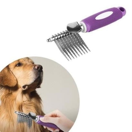 BUFFER® Düğüm Açıcı Pet Fırçası Emniyetli Uzun ve Çelik Dişli Kedi Köpek Tüy Kıtık Açma Tarağı BUFFER® Düğüm Açıcı Pet Fırçası Emniyetli Uzun ve Çelik Dişli Kedi Köpek Tüy Kıtık Açma Tarağı