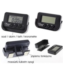 BUFFER® Ev ve Araç Tipi Dijital Saat Kronometreli Alarmlı Pilli Saat BUFFER® Ev ve Araç Tipi Dijital Saat Kronometreli Alarmlı Pilli Saat