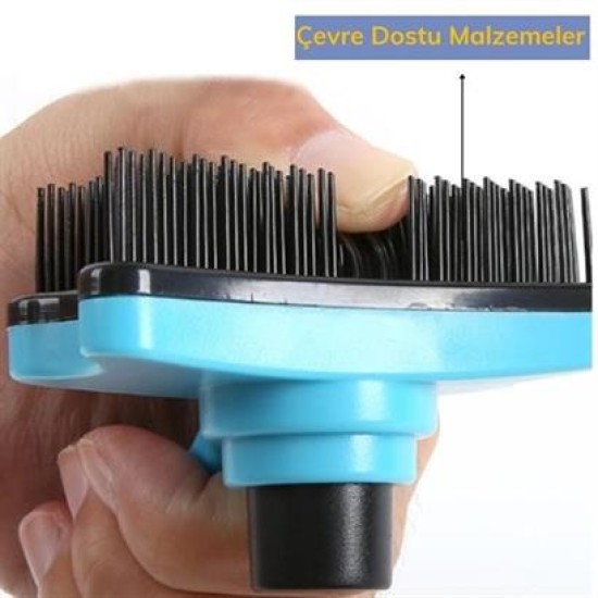 BUFFER® Evcil Hayvan Kedi Köpek Tüy Toplayıcı Otomatik Tuşlu Pet Tarak BUFFER® Evcil Hayvan Kedi Köpek Tüy Toplayıcı Otomatik Tuşlu Pet Tarak