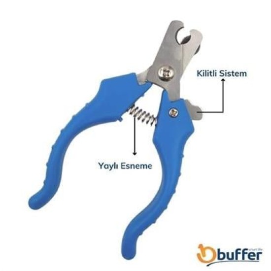 BUFFER® Evcil Hayvan Kedi ve Köpek Paslanmaz Çelik Yaylı Tırnak Makası ve Düzeltme BUFFER® Evcil Hayvan Kedi ve Köpek Paslanmaz Çelik Yaylı Tırnak Makası ve Düzeltme