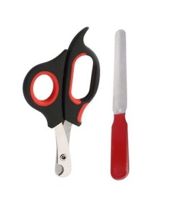 BUFFER® Evcil Hayvan Tırnak Makası Ve Törpü Seti Manikür Pedikür Pati Bakım Aleti Kaymaz Sap