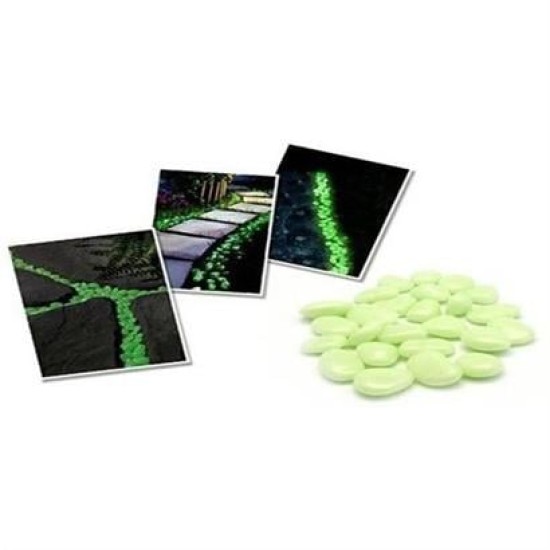 BUFFER® Gece Karanlıkta Işık Vererek Parlayan Dekoratif Çakıl Taşları BUFFER® Gece Karanlıkta Işık Vererek Parlayan Dekoratif Çakıl Taşları
