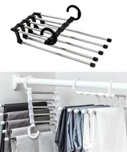 BUFFER®  Hareketli Dolap İçi Pantolon Kravat Şal Askı Sistemi Düzenleyici Katmanlı Askılık Organizer