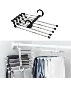 BUFFER®  Hareketli Dolap İçi Pantolon Kravat Şal Askı Sistemi Düzenleyici Katmanlı Askılık Organizer