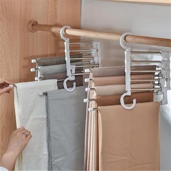 BUFFER® Hareketli Dolap İçi Pantolon Kravat Şal Askı Sistemi Düzenleyici Katmanlı Askılık Organizer BUFFER® Hareketli Dolap İçi Pantolon Kravat Şal Askı Sistemi Düzenleyici Katmanlı Askılık Organizer
