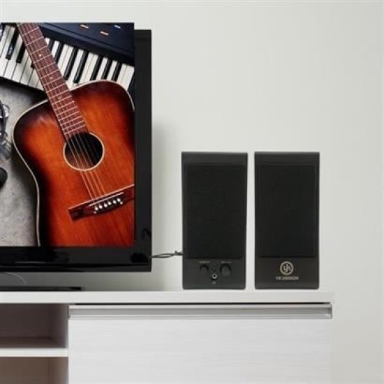 BUFFER® Kablolu Aux Girişli Her PC Uyumlu 1+1 HiFi Ses Sistemi Stereo Multimedya Dijital Hoparlör BUFFER® Kablolu Aux Girişli Her PC Uyumlu 1+1 HiFi Ses Sistemi Stereo Multimedya Dijital Hoparlör