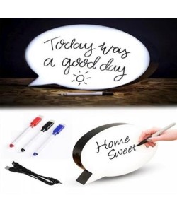 BUFFER® Kalemle Yazılabilen Konuşma Balonu Görünümlü Işıklı Mesaj Panosu BUFFER® Kalemle Yazılabilen Konuşma Balonu Görünümlü Işıklı Mesaj Panosu