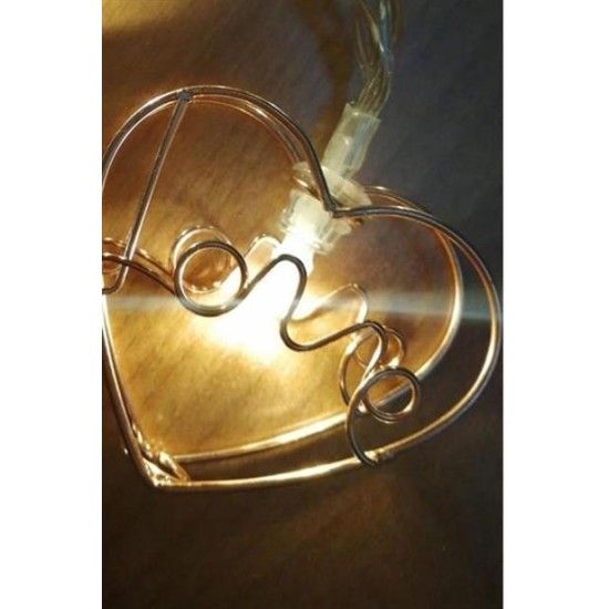 BUFFER® Kalpli Şerit Led Işık Zinciri Aydınlatma Doğum Günü Süs Işığı BUFFER® Kalpli Şerit Led Işık Zinciri Aydınlatma Doğum Günü Süs Işığı