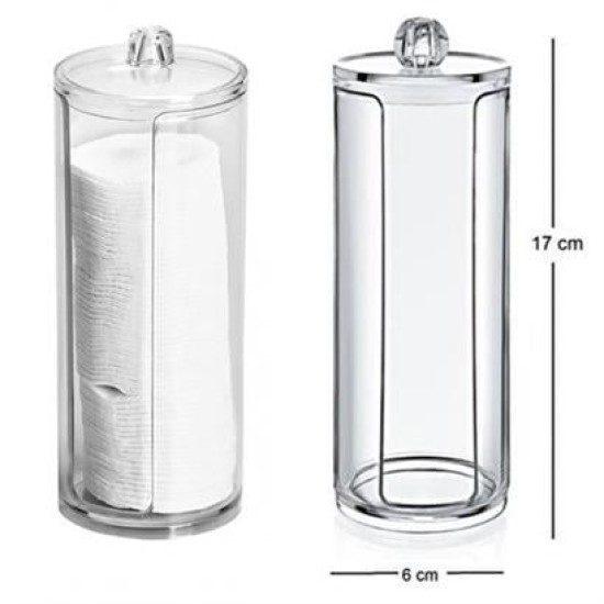 BUFFER® Kapaklı Makyaj Pamuğu Düzenleyici Organizer Şeffaf Pamukluk BUFFER® Kapaklı Makyaj Pamuğu Düzenleyici Organizer Şeffaf Pamukluk