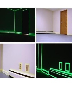 BUFFER® Karanlıkta Işık Veren  Yansıyan 4 Metre Fosforlu Yeşil Şerit Bant