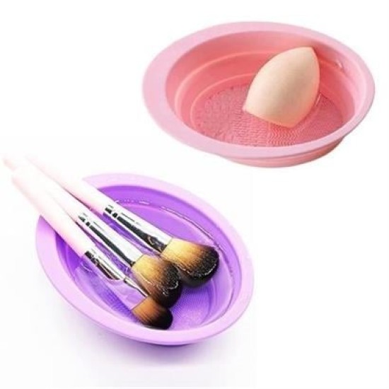 BUFFER® Katlanabilir Silikon Makyaj Fırça Temizleme Matı Makyaj Aleti Yıkama Pedi Kurutma Standı BUFFER® Katlanabilir Silikon Makyaj Fırça Temizleme Matı Makyaj Aleti Yıkama Pedi Kurutma Standı