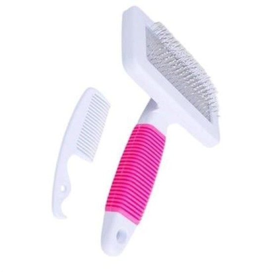 BUFFER® Kedi Köpek Telli Küçük Boy Tüy Bakım Seti Evcil Hayvan Tarama Fırçası BUFFER® Kedi Köpek Telli Küçük Boy Tüy Bakım Seti Evcil Hayvan Tarama Fırçası