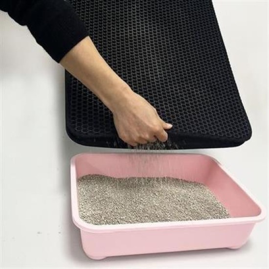 BUFFER® Kedi Tuvalet Önü Kum Toplayıcı Temizleyici Elekli Gri Paspas BUFFER® Kedi Tuvalet Önü Kum Toplayıcı Temizleyici Elekli Gri Paspas