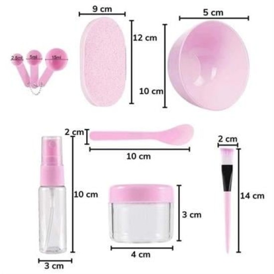 BUFFER® Kendin Yap Yüz Maskesi Karıştırma Aleti Seti, 9 Parça DIY Yüz Maskesi Hazırlama Kabı Seti BUFFER® Kendin Yap Yüz Maskesi Karıştırma Aleti Seti, 9 Parça DIY Yüz Maskesi Hazırlama Kabı Seti