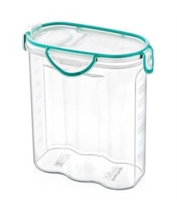 BUFFER® Kilitli Kapaklı Contalı Hava,Su Sıvı Geçirmez 2,4 Litre Erzak Saklama Kabı-SA590