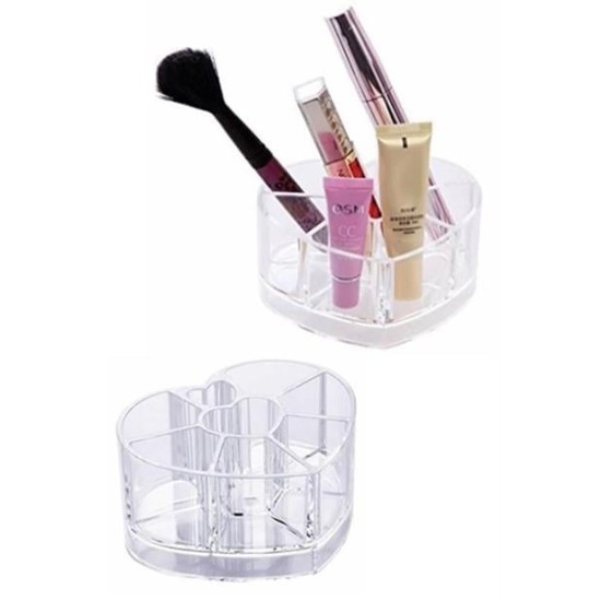 BUFFER® Kozmetik Makyaj Malzemesi Düzenleyici Kalpli Akrilik Organizer BUFFER® Kozmetik Makyaj Malzemesi Düzenleyici Kalpli Akrilik Organizer