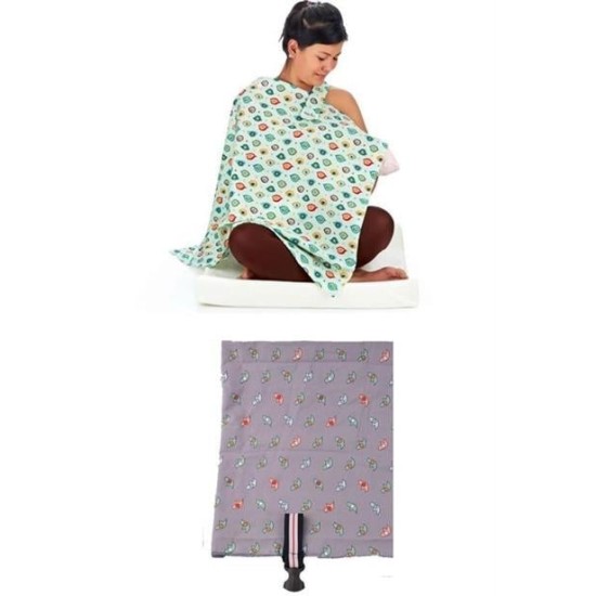 BUFFER® Kullanışlı Bebek Emzirme Önlüğü Kuş Desenli BUFFER® Kullanışlı Bebek Emzirme Önlüğü Kuş Desenli