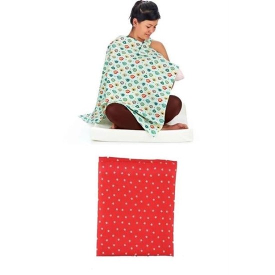 BUFFER® Kullanışlı Kemerli Yıldız Desenli Bebek Emzirme Önlüğü Örtüsü BUFFER® Kullanışlı Kemerli Yıldız Desenli Bebek Emzirme Önlüğü Örtüsü