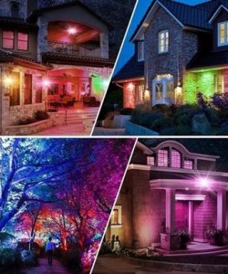 BUFFER® Kumandalı Led Işık Dış Cephe Aydınlatması Çok Renkli RGB Led Panel Işık PartiLed Aydınlatma
