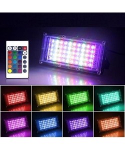 BUFFER® Kumandalı Led Işık Dış Cephe Aydınlatması Çok Renkli RGB Led Panel Işık PartiLed Aydınlatma