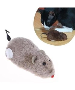 BUFFER® Kurmalı Kedi Eğitim Oyuncağı Tüylü Peluş Fare Yakalama İnteraktif Sevimli Eğlenceli Oyuncak