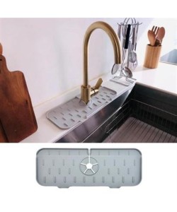 BUFFER® Lavabo İçin Silikon Esnek Mat Musluk Sapı Damlama Tutucu Raf Mutfak Tezgahı Sıçrama Koruma
