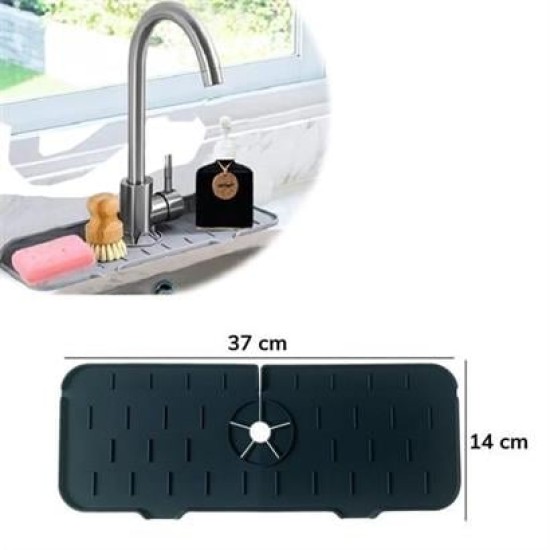 BUFFER® Lavabo İçin Silikon Esnek Mat Musluk Sapı Damlama Tutucu Raf Mutfak Tezgahı Sıçrama Koruma BUFFER® Lavabo İçin Silikon Esnek Mat Musluk Sapı Damlama Tutucu Raf Mutfak Tezgahı Sıçrama Koruma