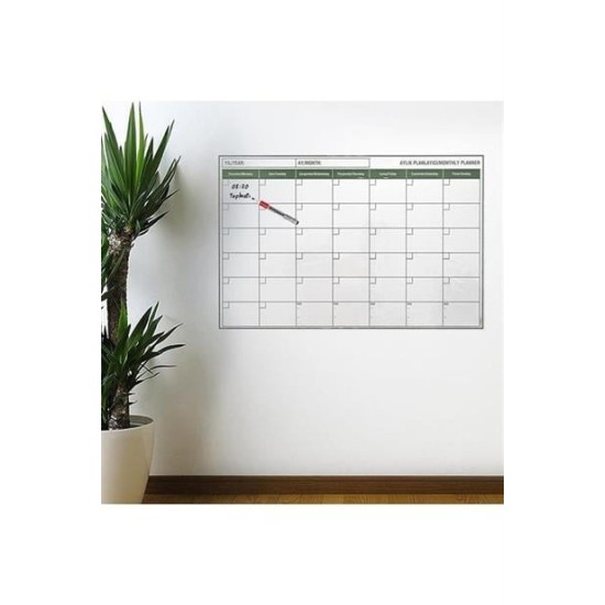 BUFFER® Manyetik Yapışkanlı Bir Aylık Program Planlayıcı Takvim 85x56 cm BUFFER® Manyetik Yapışkanlı Bir Aylık Program Planlayıcı Takvim 85x56 cm