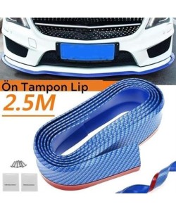 BUFFER® Mavi 2,5 Metre Araba Oto Ön Tampon Koruyucu Kauçuk Pratik Tampon Şerit Bant Döşeme Kiti