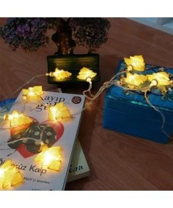 BUFFER® Metal Örgülü Çam Ağacı Şeklinde Günışığı Şerit Led Işık Zinciri