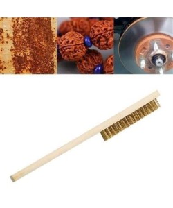 BUFFER® Metal Telli Fırça Ahşap Saplı Pas Kir Sökme Temizleme Fırçası