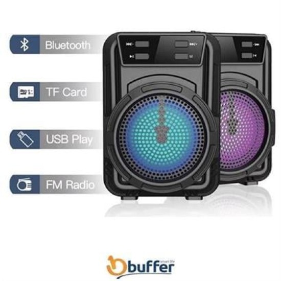 BUFFER® Mini Işıklı Hoparlör Bluetooth Wireless Hoparlör Yüksek Ses Hoparlör BUFFER® Mini Işıklı Hoparlör Bluetooth Wireless Hoparlör Yüksek Ses Hoparlör
