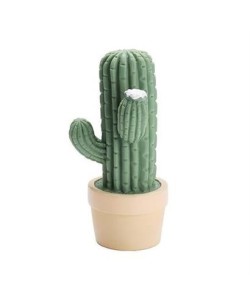 BUFFER® Mini Kaktüs Dekoratifli Pilli Led Masa Gece Lambası Aydınlatma